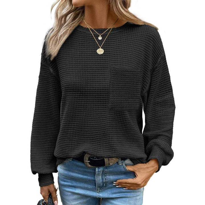 LIORA™ - Blouse col rond ample à manches longues et confortable