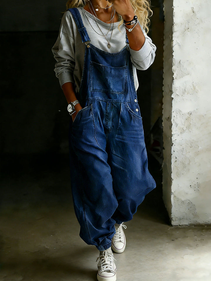 Emma | Combinaison-pantalon en jean coupe décontractée