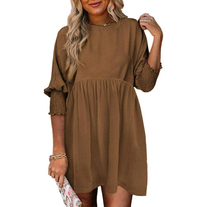 MIRASOL™ – Robe courte décontractée à col rond et coupe ample