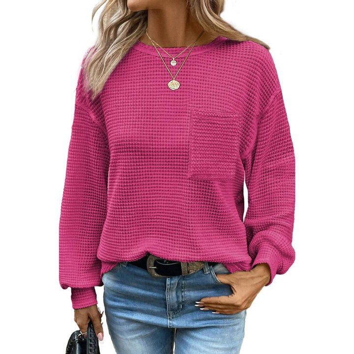 LIORA™ - Blouse col rond ample à manches longues et confortable