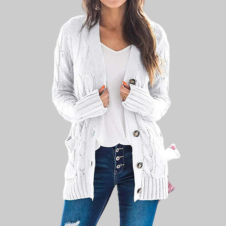 REMEDY™ - Cardigan décontracté à manches longues et boutonnage frontal