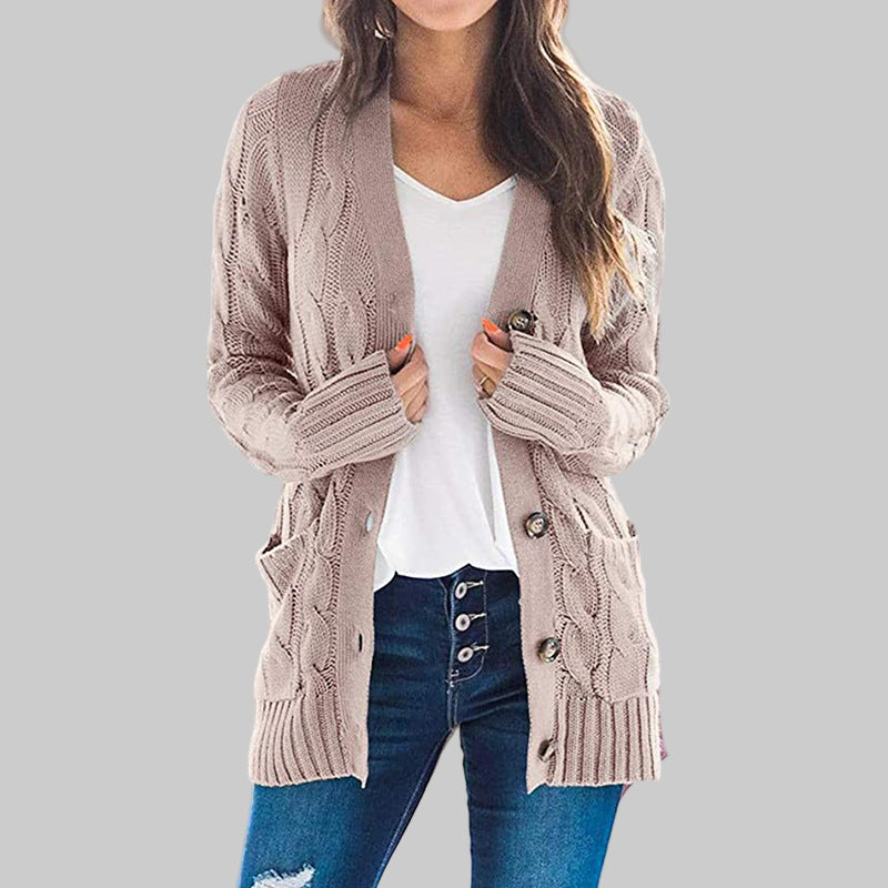 REMEDY™ - Cardigan décontracté à manches longues et boutonnage frontal