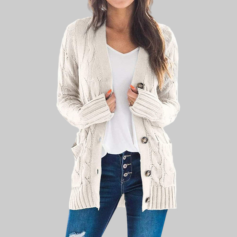REMEDY™ - Cardigan décontracté à manches longues et boutonnage frontal