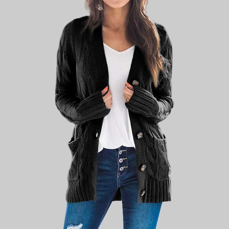 REMEDY™ - Cardigan décontracté à manches longues et boutonnage frontal