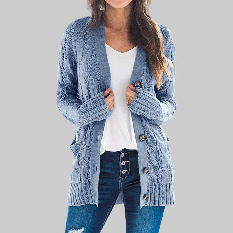 REMEDY™ - Cardigan décontracté à manches longues et boutonnage frontal