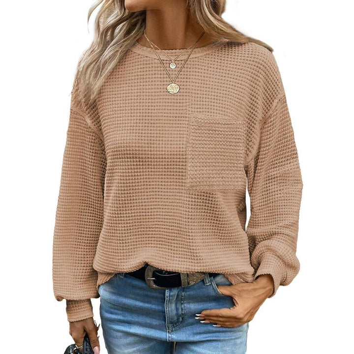 LIORA™ - Blouse col rond ample à manches longues et confortable