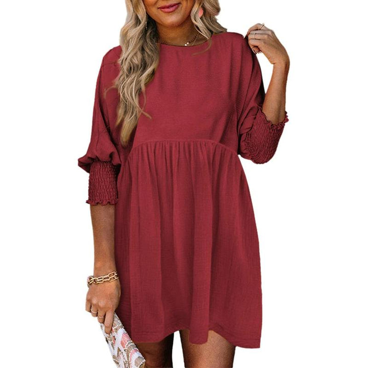 MIRASOL™ – Robe courte décontractée à col rond et coupe ample