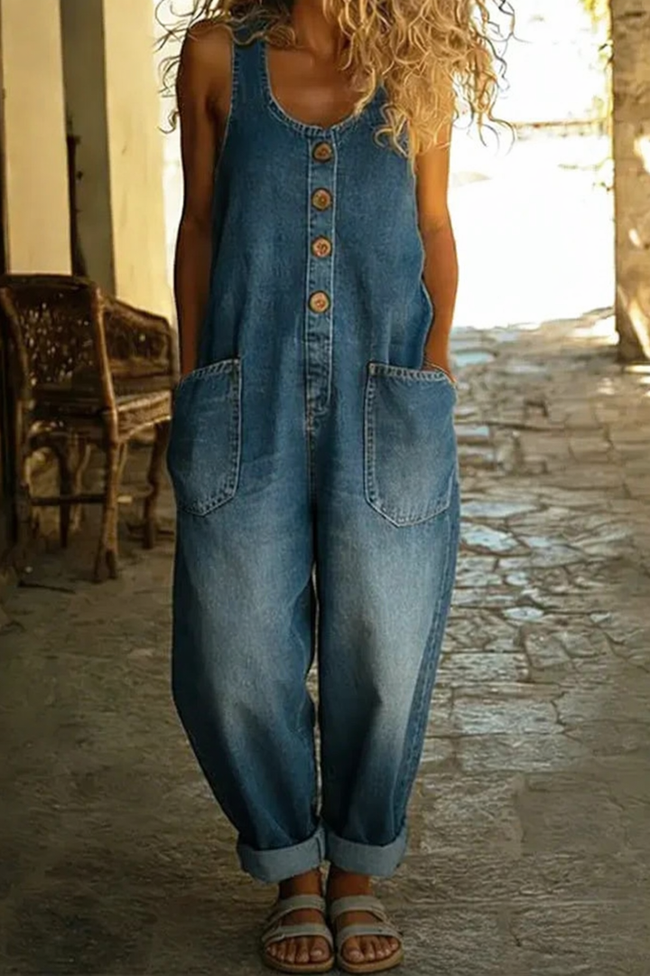 Clara | Combinaison en jean vintage