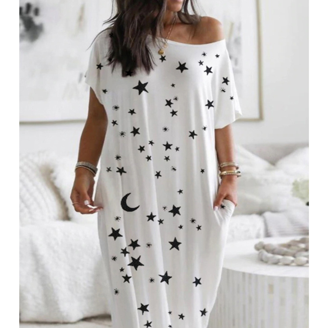 LUNARI™ - Chemise de nuit à col rond et coupe ample