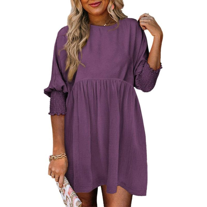 MIRASOL™ – Robe courte décontractée à col rond et coupe ample