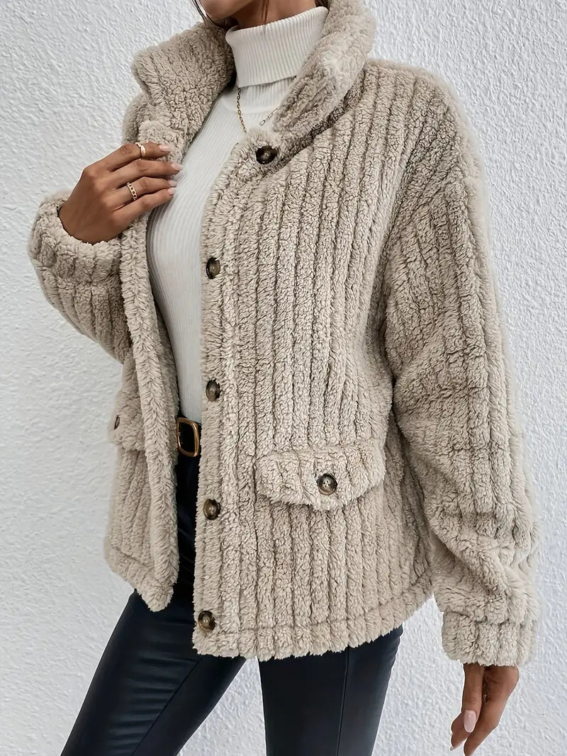 NOVA™ | Cardigan en velours double face à boutons