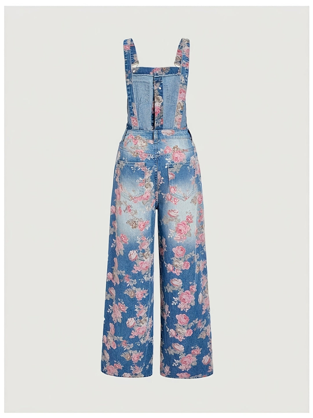 Rosalie | Salopette en jean fleuri
