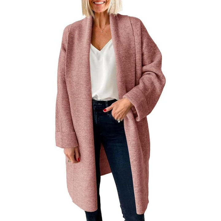 OLIVIENE™ - Gilet long ample et douillet à devant ouvert