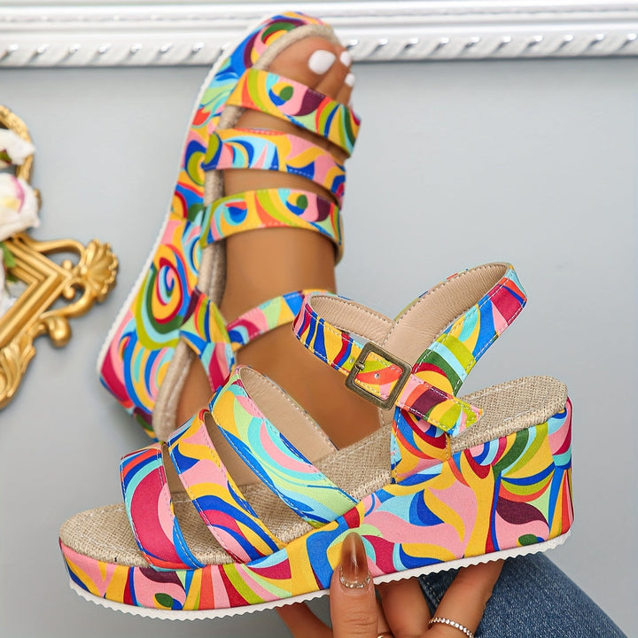 Mireille | Colourful Comfort Wedge Sandals
