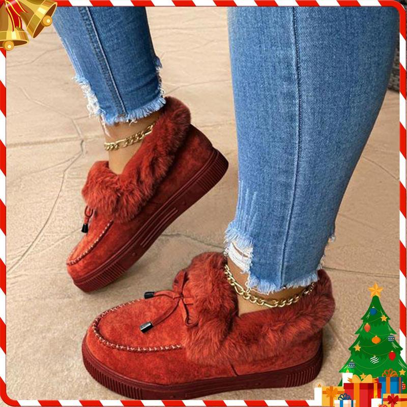TESIE™ - Chaussons d'hiver confortables à plateforme en daim et à enfiler