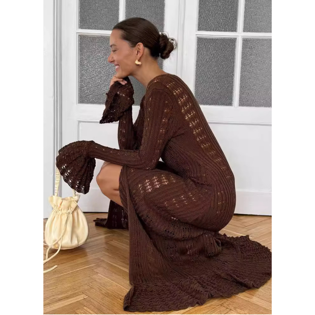 ADOWBI™ - Cardigan ajusté à boutons et manches à volants chic