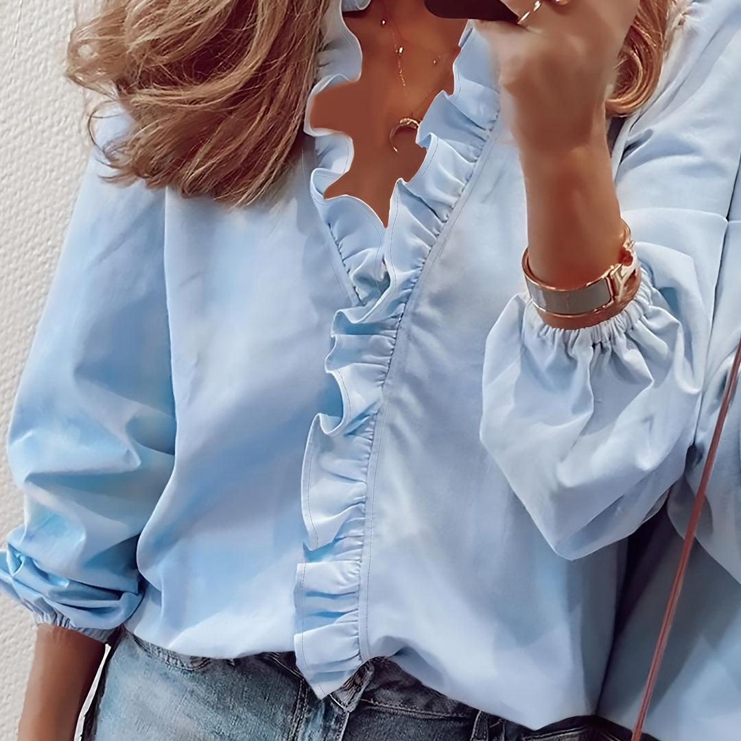 MAISY™ – Blouse à col en V à volants