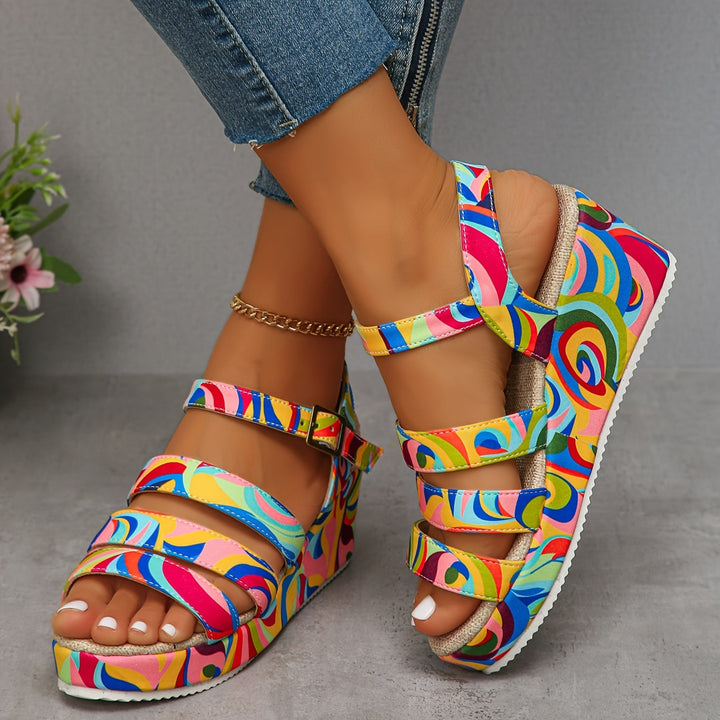 Mireille | Colourful Comfort Wedge Sandals