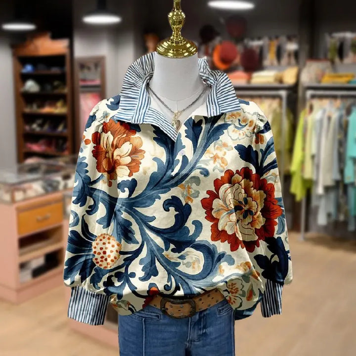 SERENITY™ - Blouse Imprimée Florale Vintage Élégante