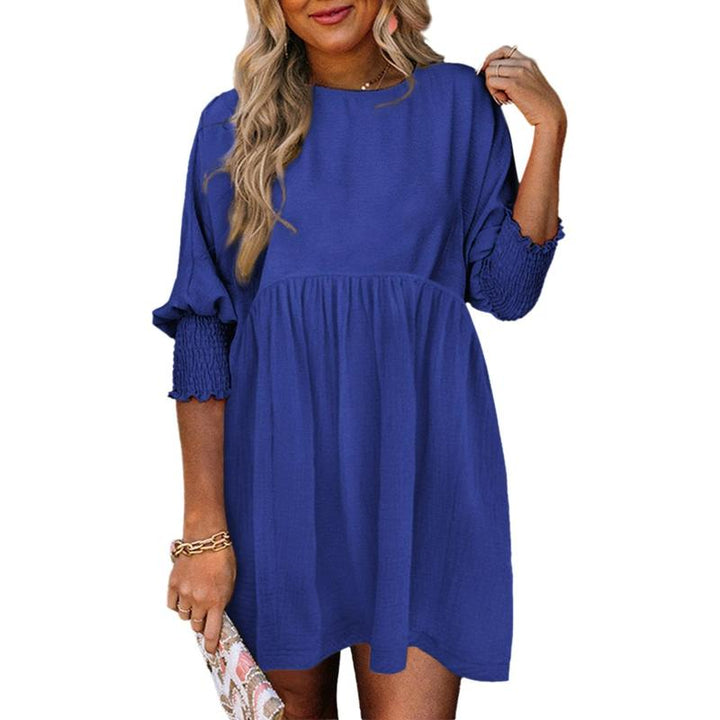 MIRASOL™ – Robe courte décontractée à col rond et coupe ample
