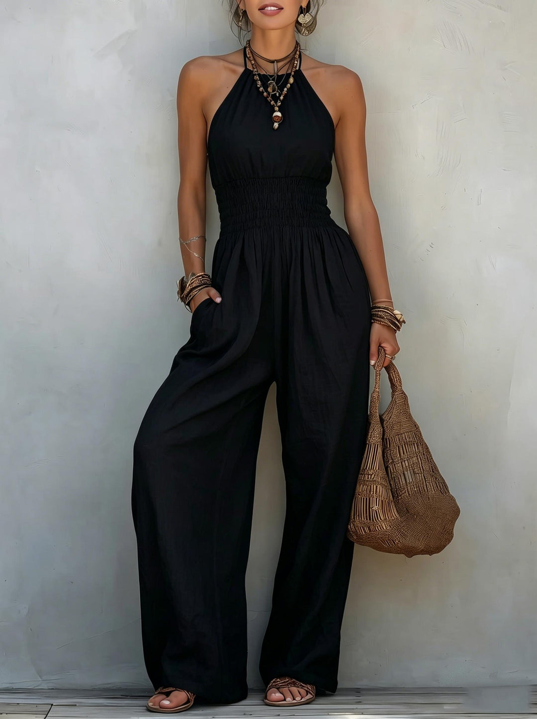 Odette | Relaxed Halter Jumpsuit