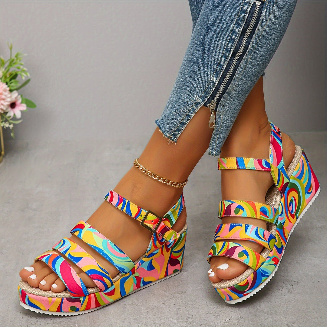 Mireille | Colourful Comfort Wedge Sandals