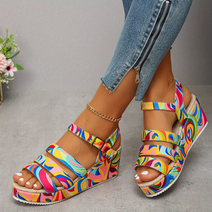 Mireille | Colourful Comfort Wedge Sandals