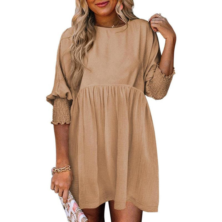 MIRASOL™ – Robe courte décontractée à col rond et coupe ample