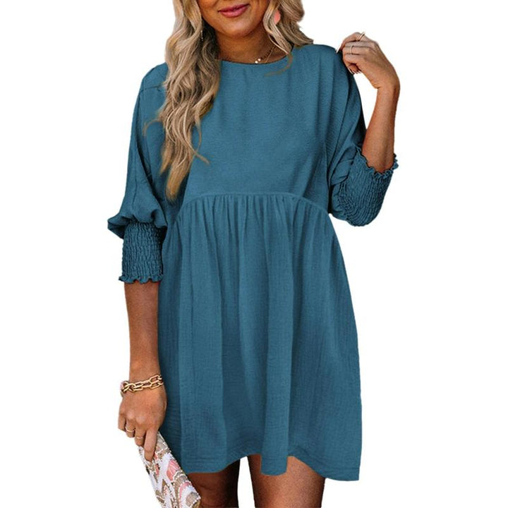 MIRASOL™ – Robe courte décontractée à col rond et coupe ample