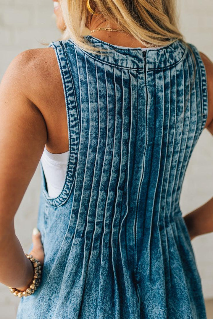 Sandra | Combinaison en jean délavé style vintage