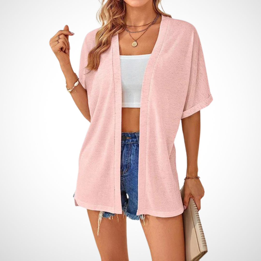 APPOLLINE™ - Cardigan fluide et stylé à manches courtes