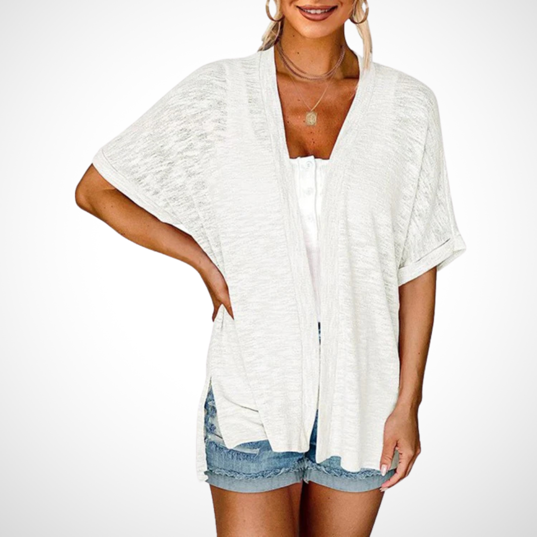 APPOLLINE™ - Cardigan fluide et stylé à manches courtes