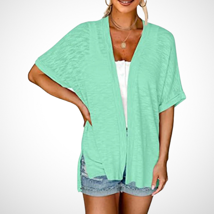 APPOLLINE™ - Cardigan fluide et stylé à manches courtes