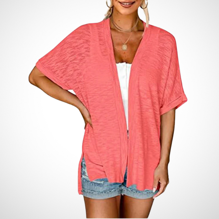 APPOLLINE™ - Cardigan fluide et stylé à manches courtes