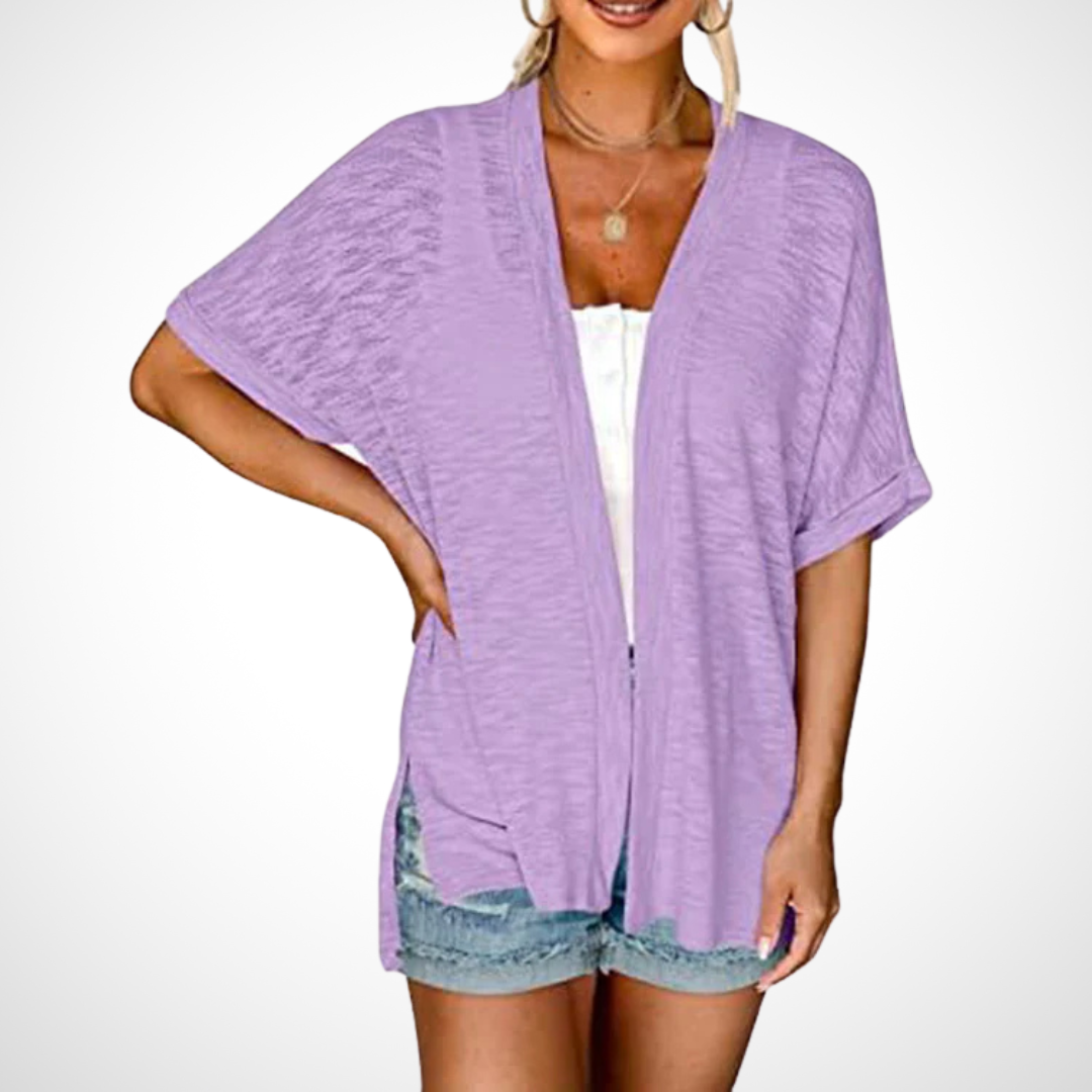 APPOLLINE™ - Cardigan fluide et stylé à manches courtes