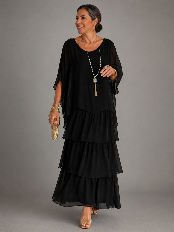 Evelyn | Layered Elegance Maxi Dress