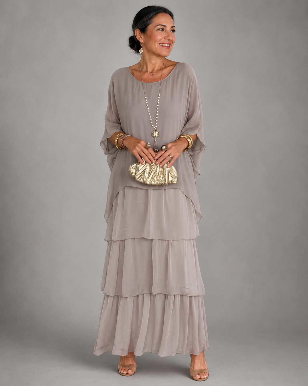 Evelyn | Layered Elegance Maxi Dress