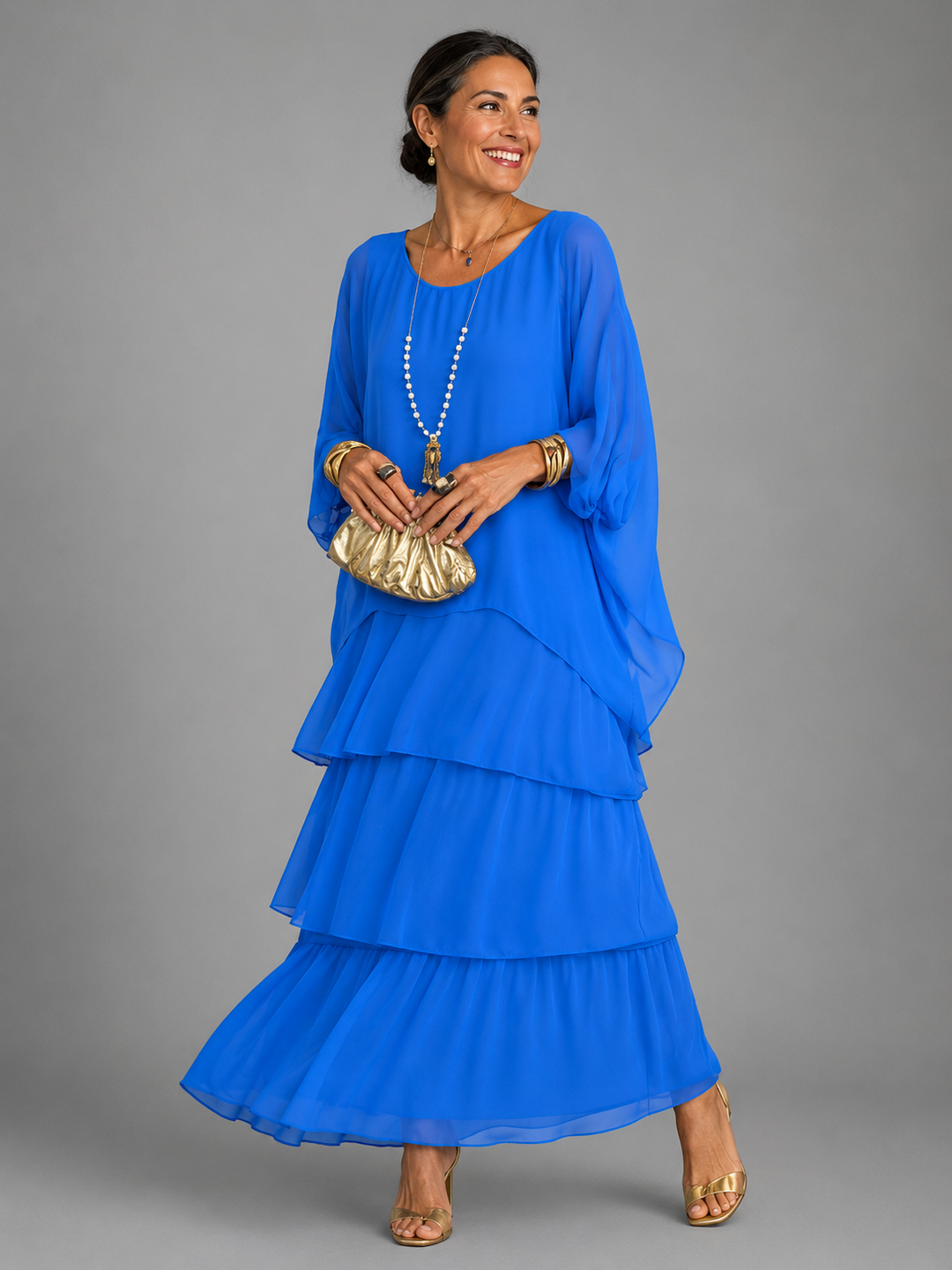 Evelyn | Layered Elegance Maxi Dress