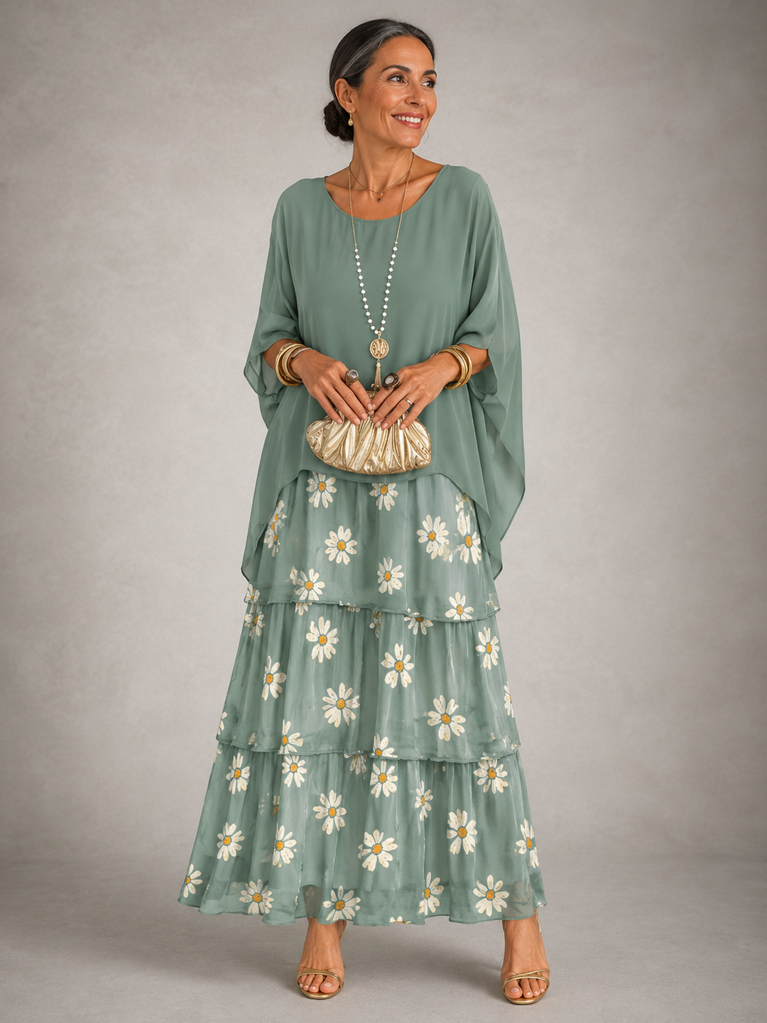 Evelyn | Layered Elegance Maxi Dress