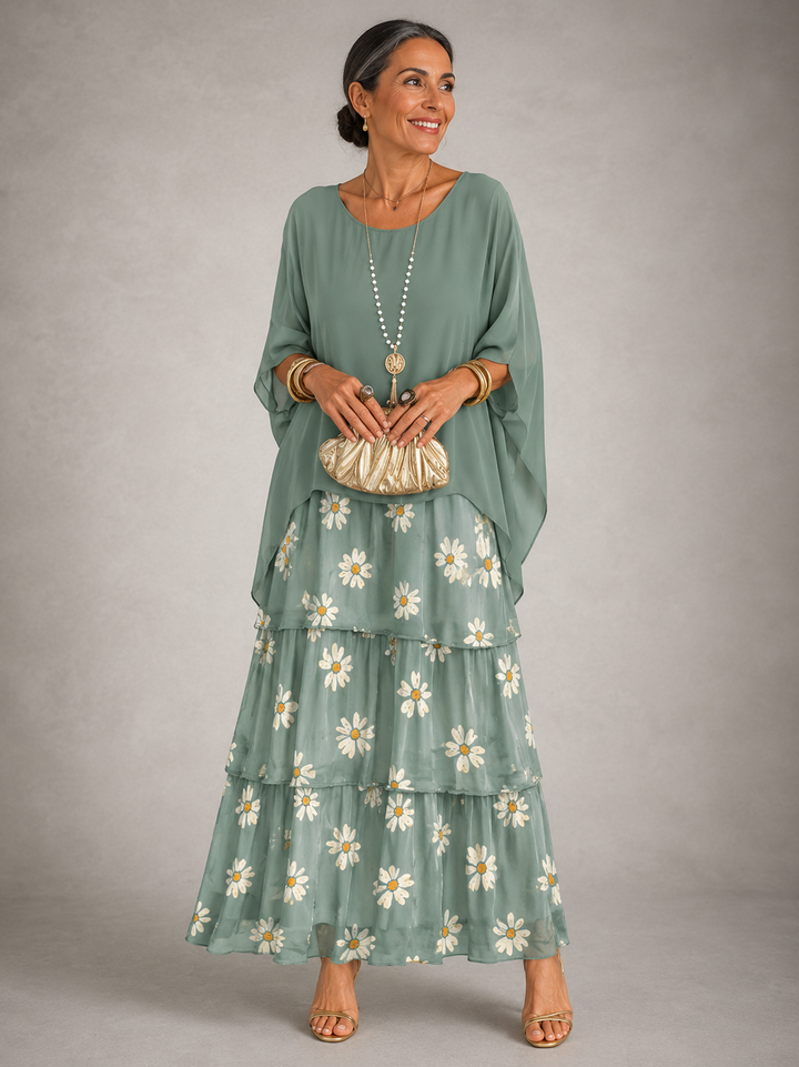 Evelyn | Layered Elegance Maxi Dress