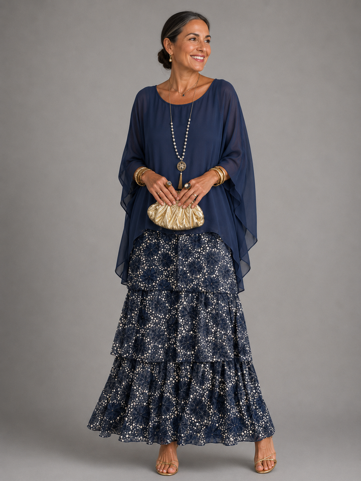 Evelyn | Layered Elegance Maxi Dress