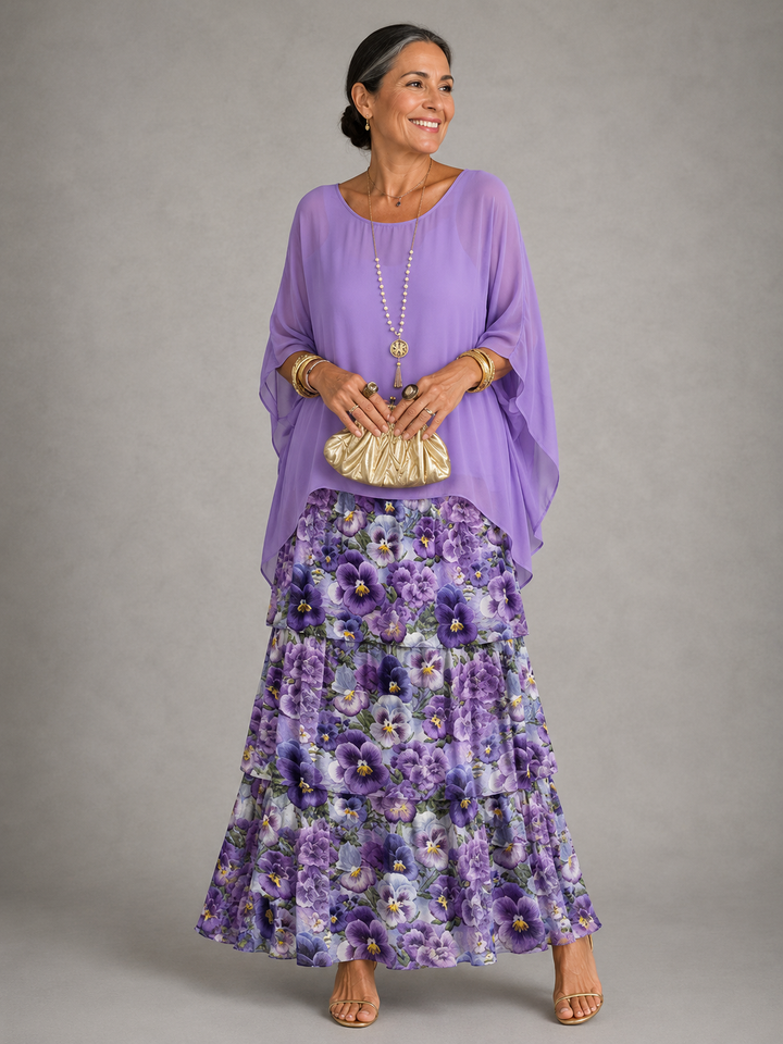 Evelyn | Layered Elegance Maxi Dress