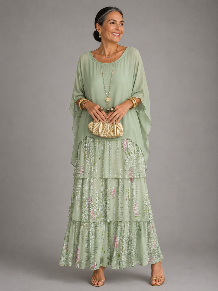 Evelyn | Layered Elegance Maxi Dress