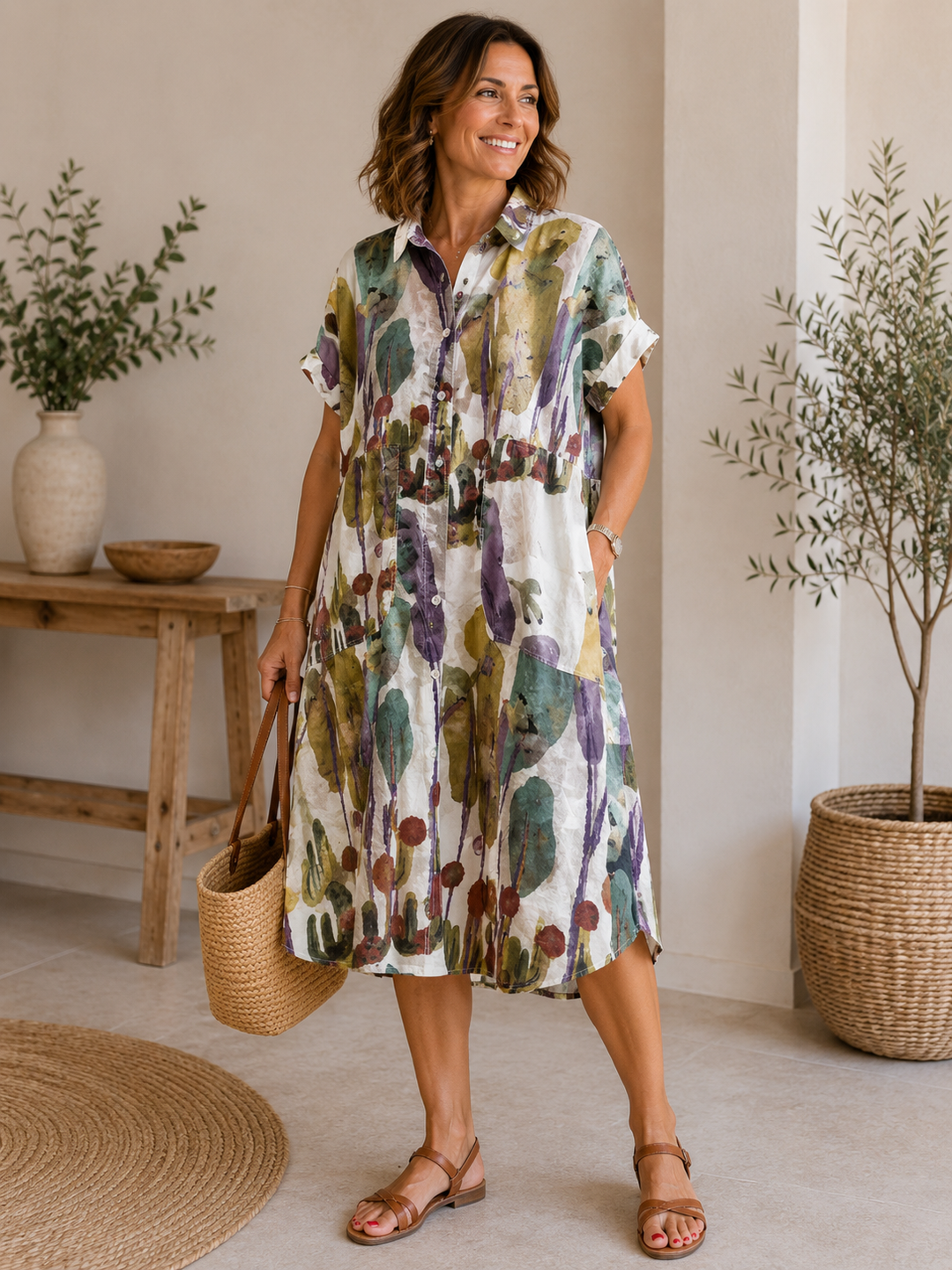 Madeleine | Artistic Shirt Midi Dress