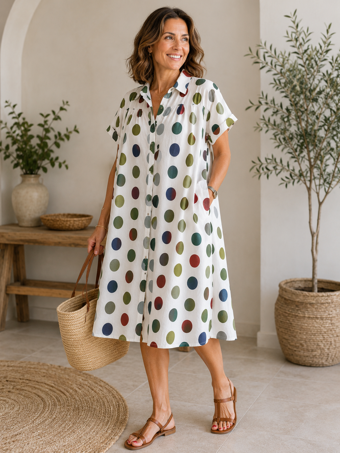 Madeleine | Artistic Shirt Midi Dress