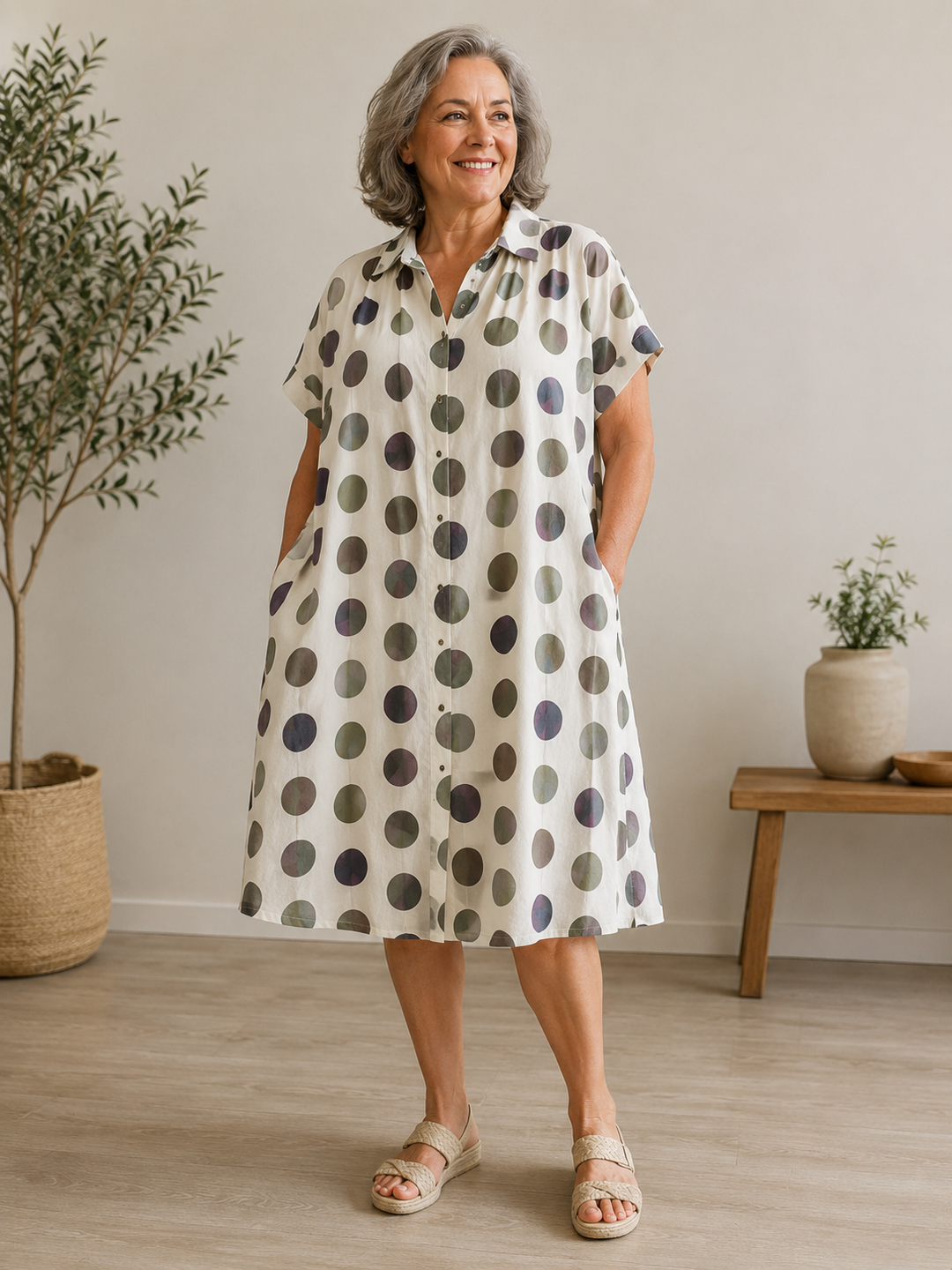 Madeleine | Artistic Shirt Midi Dress