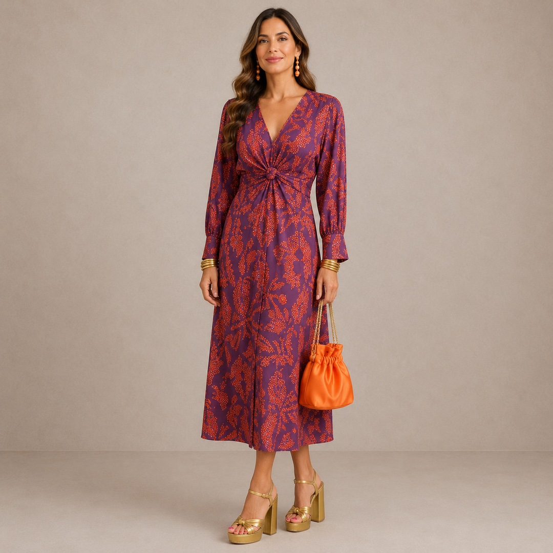 ELOWENA | Elegant Midi Dress