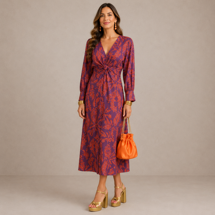 ELOWENA | Elegant Midi Dress