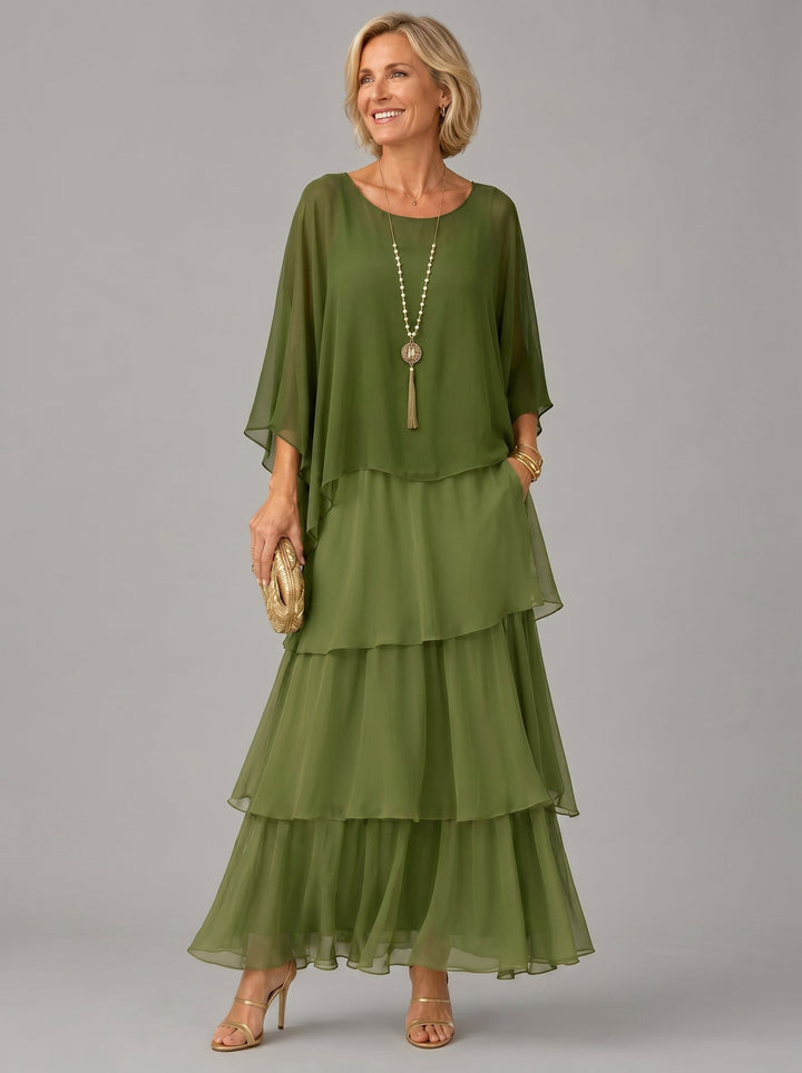 Evelyn | Layered Elegance Maxi Dress