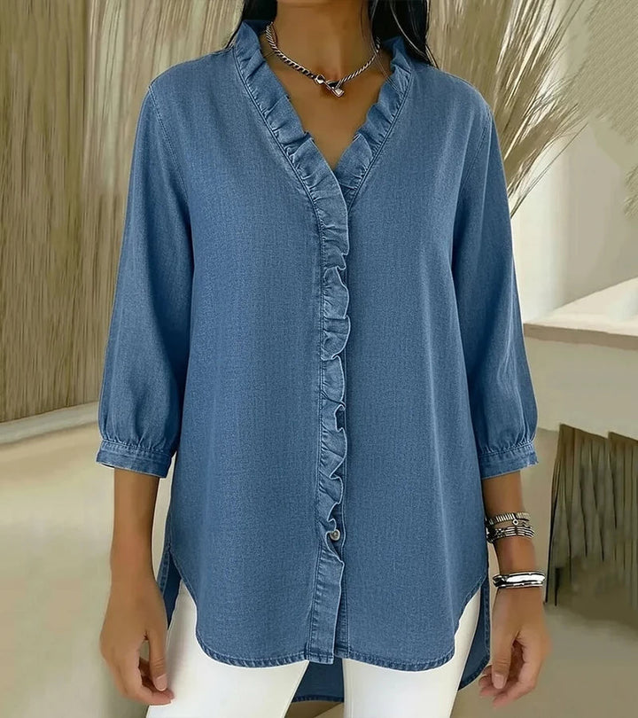 Shirly | Blouse en jean élégante